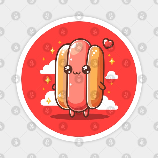 Charming Hotdog Magnet by Arief Uchiha